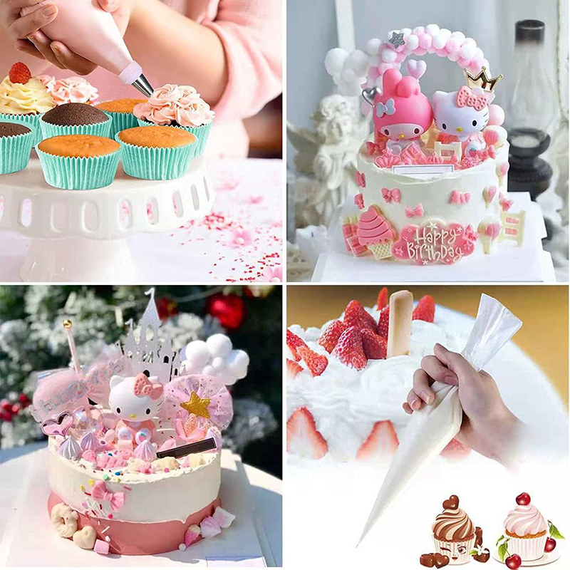 Piping Bag Disposable Cream Pastry Bags Cake Decorating Tool Icing Cupcake Nozzle Kitchen Baking Fondant Accessories 20-800Pcs