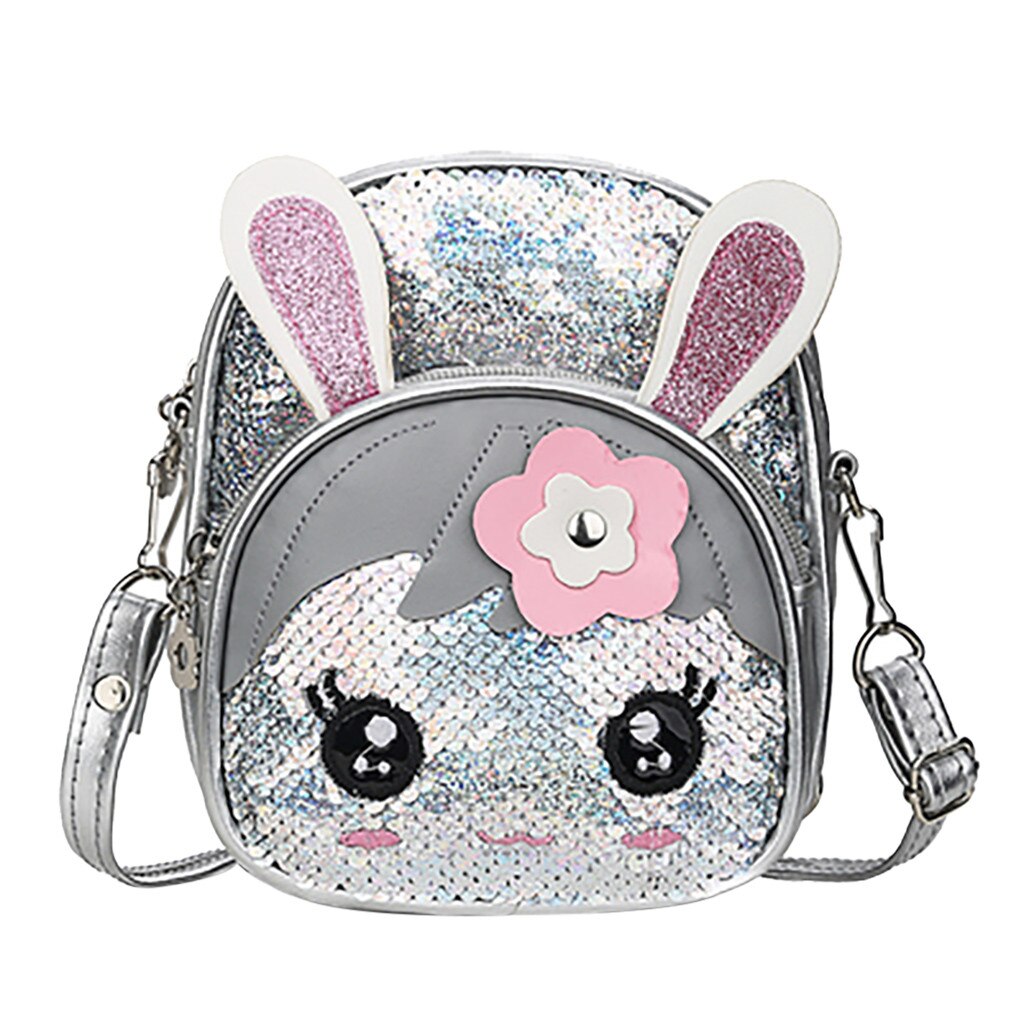 Children Backpacks Blinking Sequins School Bags for Kids 1-5 Years Kids Wild Cute Rabbit Ear Backpack Anti Lost #10