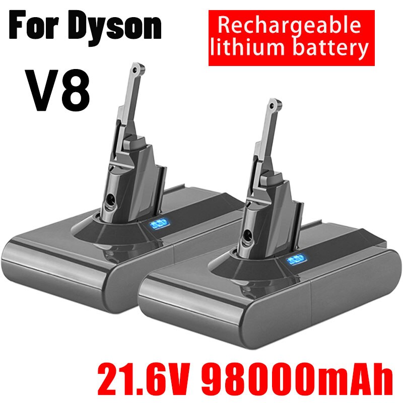 Batteria di ricambio Dyson V8 21.6V 98000mAh per batteria Dyson V8 aspirapolvere portatile senza cavo assoluto Dyson V8
