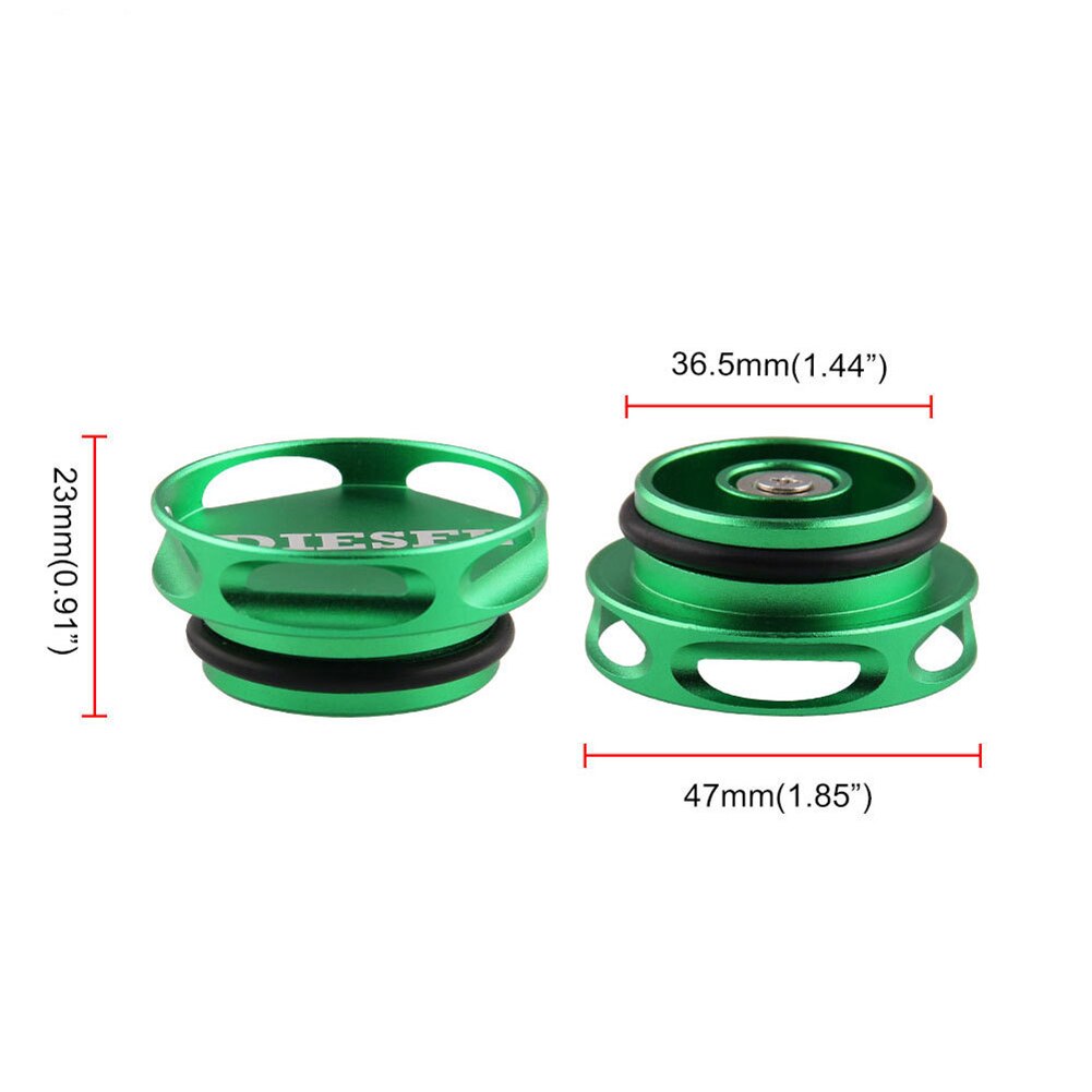 Green Aluminum Alloy Diesel Fuel Cap Fit for Dodge Ram 1500 2500 3500
