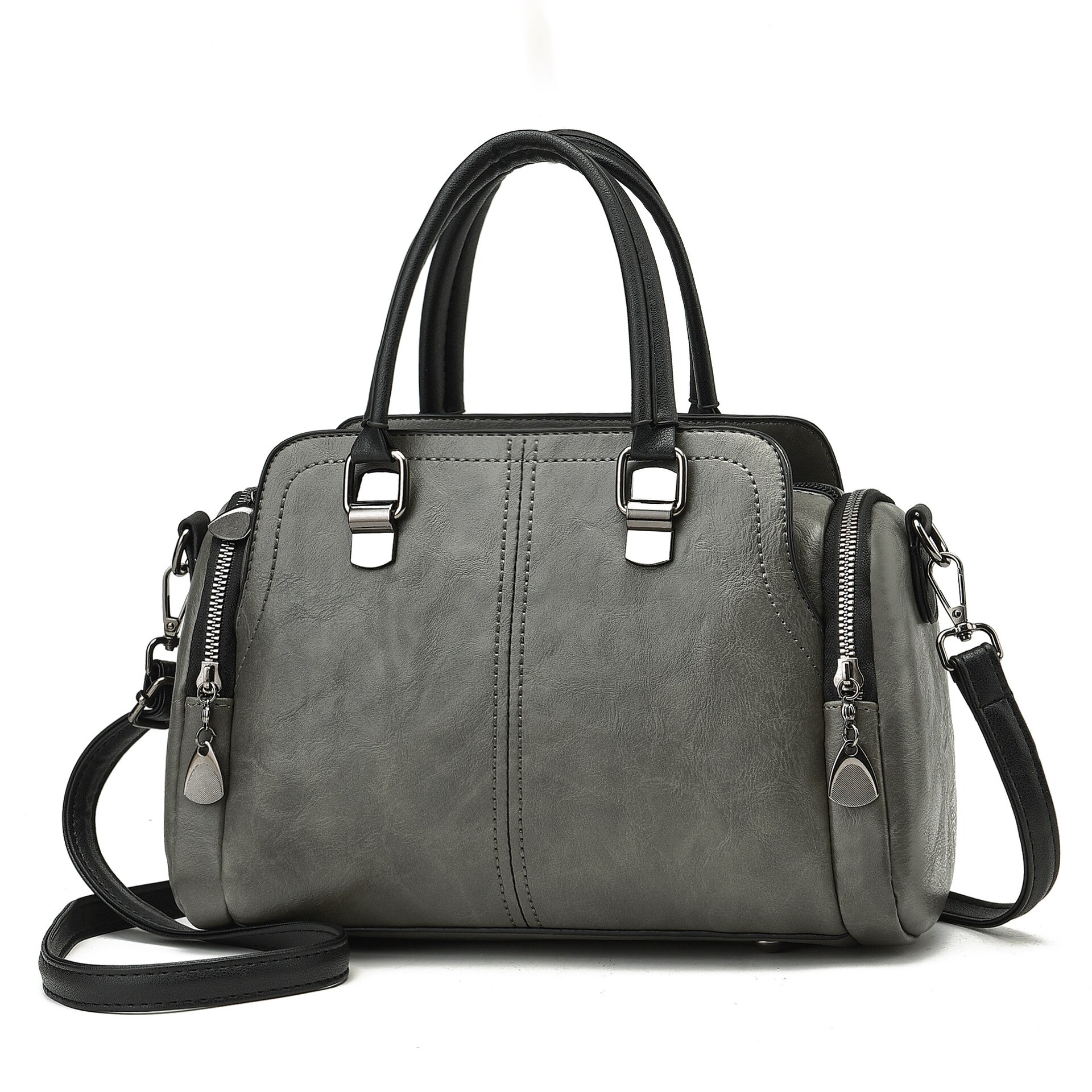 Bolso de piel suave de gran capacidad para mujer, bandolera de hombro para madre,: 7