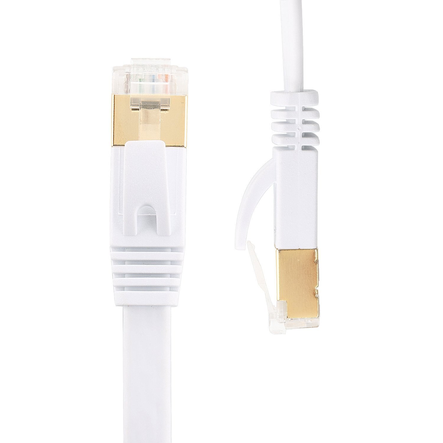 Kabel Ethernet RJ 45 Cat7 przewód Lan STP kabel sieciowy RJ45 do kompatybilnego z Cat6 kabla Patch do routera kabel Ethernet Cat7: WHITE / 10M
