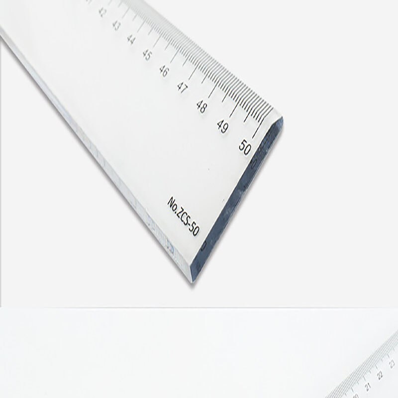 20cm-50cm Office Learning Scale Clear Three Specifications Material Different Plastic Stainless Steel Ruler Compass Ruler