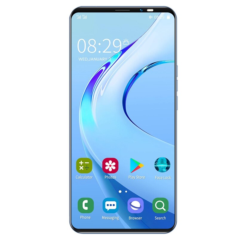 Rino4 Pro-teléfono inteligente MTK6572, pantalla de 5,45 pulgadas, doble núcleo, 512MB de RAM + 4GB de ROM, tarjeta Dual, modo de reposo, Android 4,4, enchufe europeo: Blue