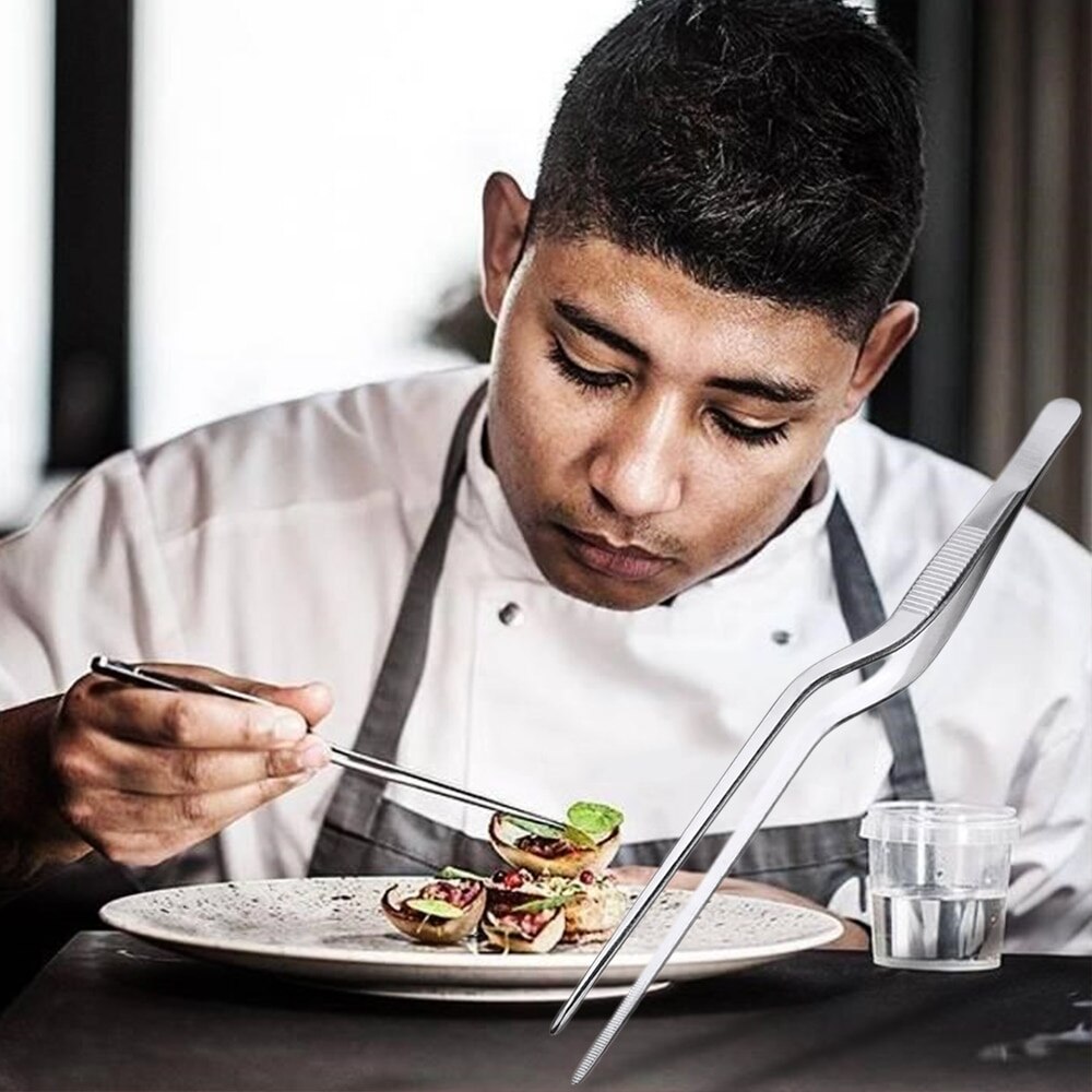 Keuken Tang Pincet Culinaire Koken Voedsel Barbecue Tang Rvs Pincet Westerse Voedsel Set Plaat Tool Klem