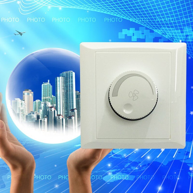 AC 110/220V 10A Adjustment Ceiling Fan Speed Control Switch Wall Button Dimmer Switch 'lirunzu LED Dimmer Switch: Default Title