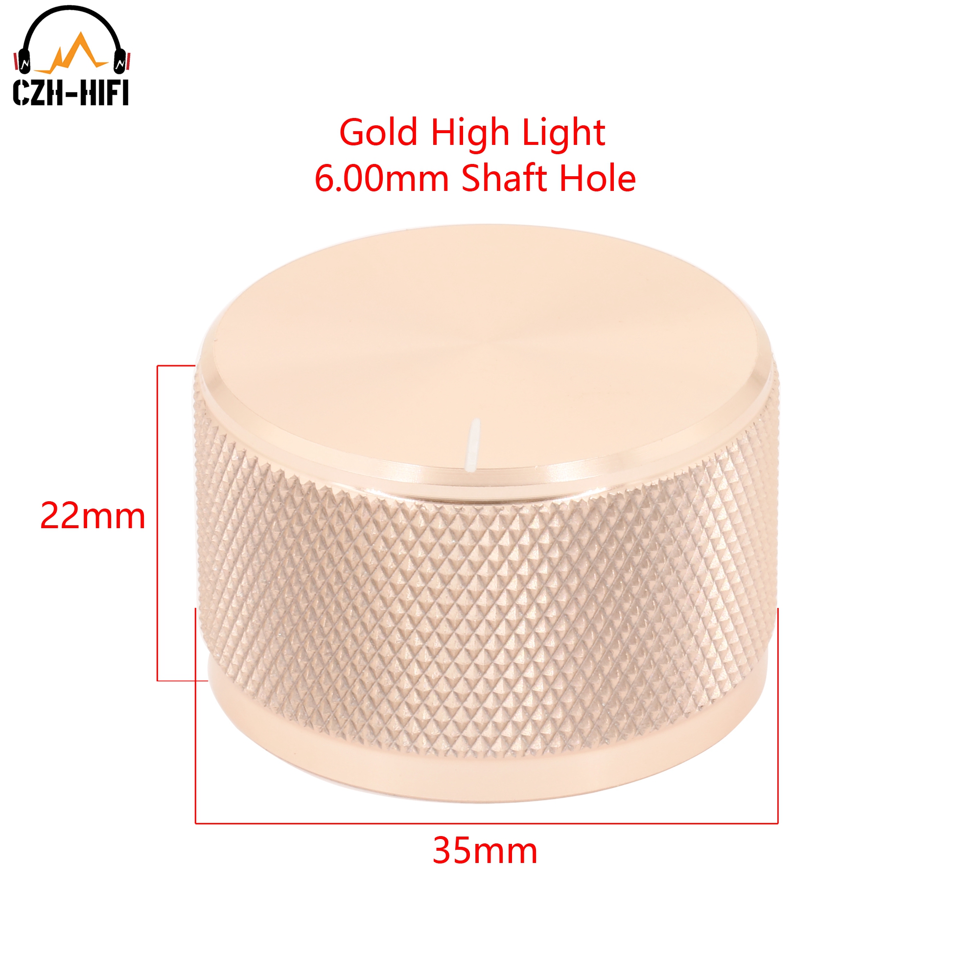 Perilla de Audio de 30mm, 35mm y 38mm, potenciómetro de aluminio sólido, interruptor giratorio, botón de puntero para CD, DAC, AMP, sonido de volumen, 1 ud.: Verde