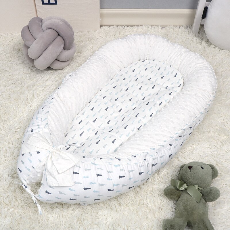 Nyfødt baby seng baby nest seng bærbar krybbe spedbarn småbarn bomull reiseseng vugge for nyfødt for baby sove 90*50cm