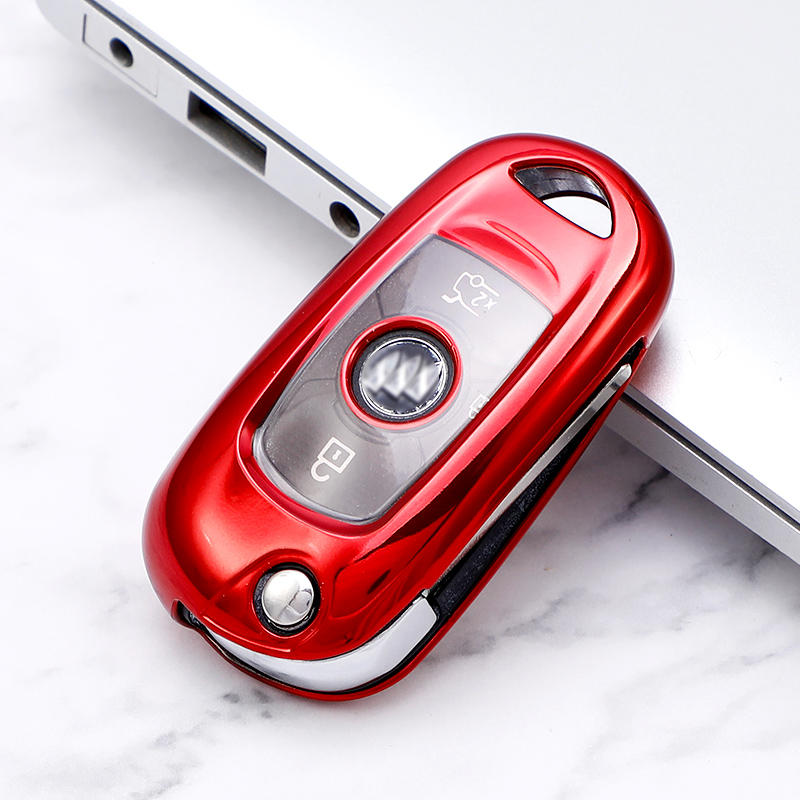 Funda de TPU para llave de coche, carcasa con tapa para Opel Astra K Corsa E, Buick VERANO ENCORE GX GL6: Rojo
