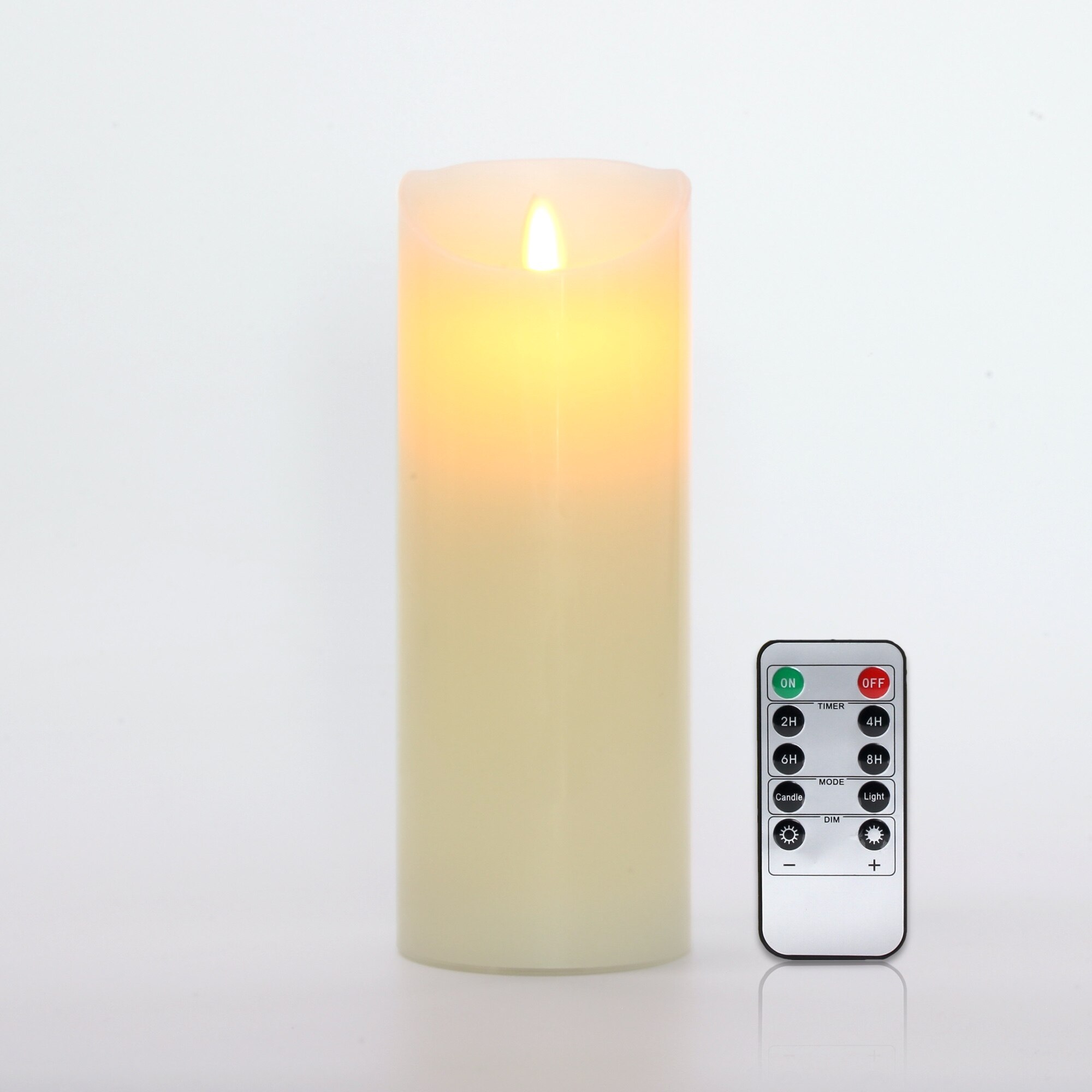 Velas LED sin llama, pilares LED con pilas, cera Real y mecha de llama móvil, vela parpadeante con Control remoto: Oro