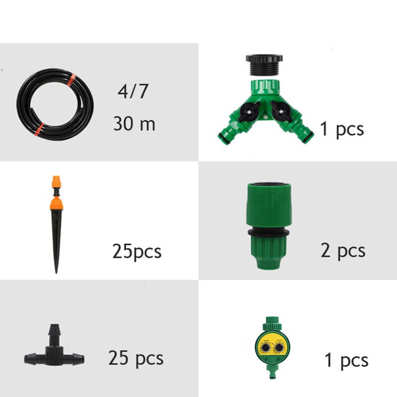 30m Automatic Micro Drip Irrigation System Garden Irrigation Spray Self Watering Kits with Adjustable Dripper: Discounted products