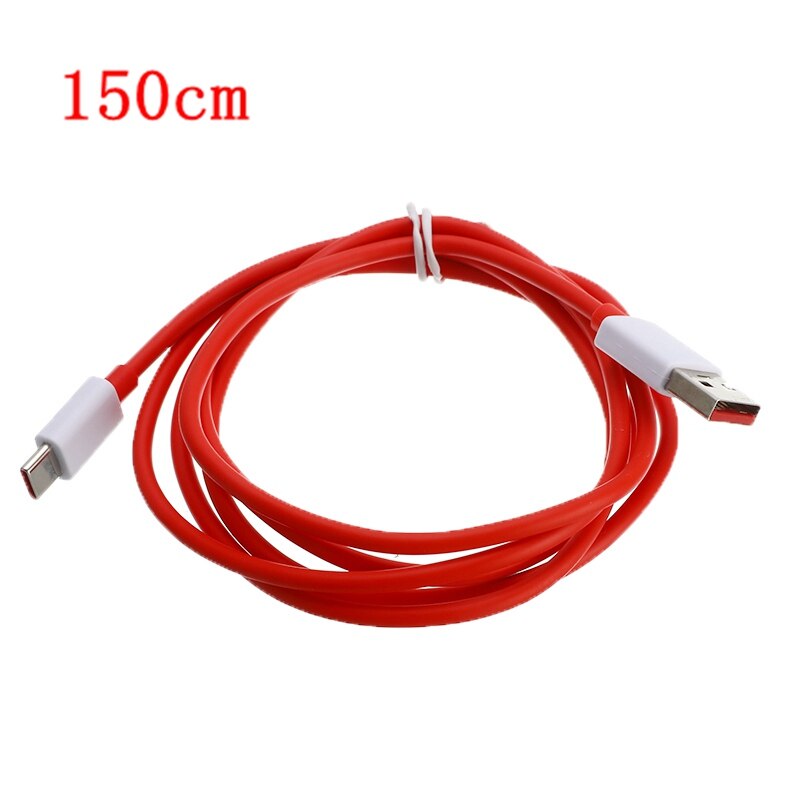 Für One plus 3T 3 6T 6 5T 5 Ladegerät Kabel Usb 3.1 Typ C Dash Kabel Typ -C 4A Schnelle Lade Power Daten USB-C Kabel 100/150/200cm: Red 150cm