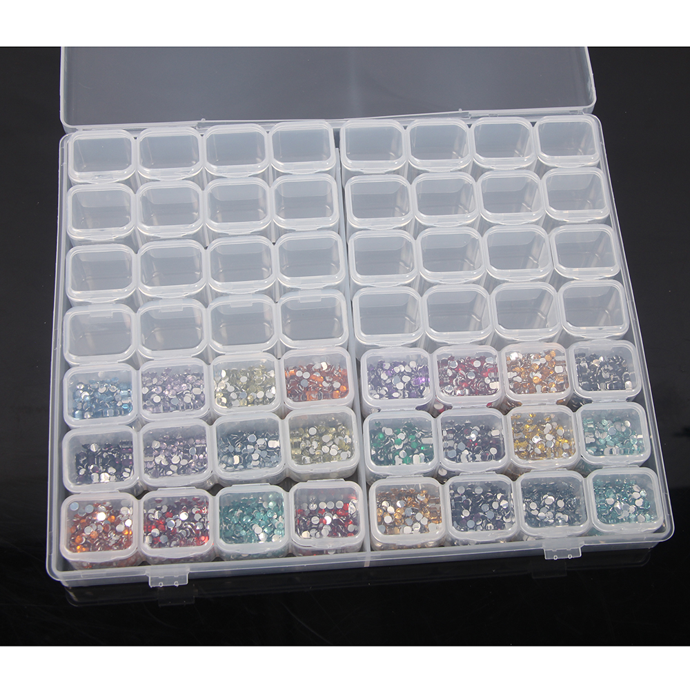 Diamond Painting 28/56/224 Slot Box Storage Accessories Tool Nail Art Rhinestone Bead Stone Storage Box Sewing Container