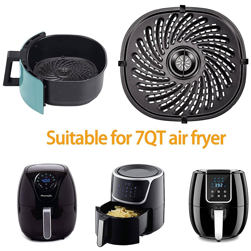 Air Fryer Replacement Grill Pan for Power XL Gowise 7QT Air Fryers Nonstick Coating Crisper Plate Air Fryer Part