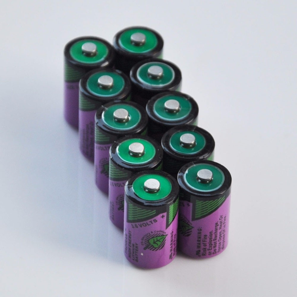 10 stks ER14250 1/2AA 3.6 v liSOCL2 lithium primaire batterij 14250 1/2 AA cell vervang voor Tadiran TL-5902 gas water meter