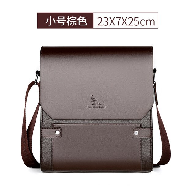 Mannen Crossbody Schoudertassen Pu Lederen Aktetas Voor Mannen Business Man Messenger Bag: 8853 brown