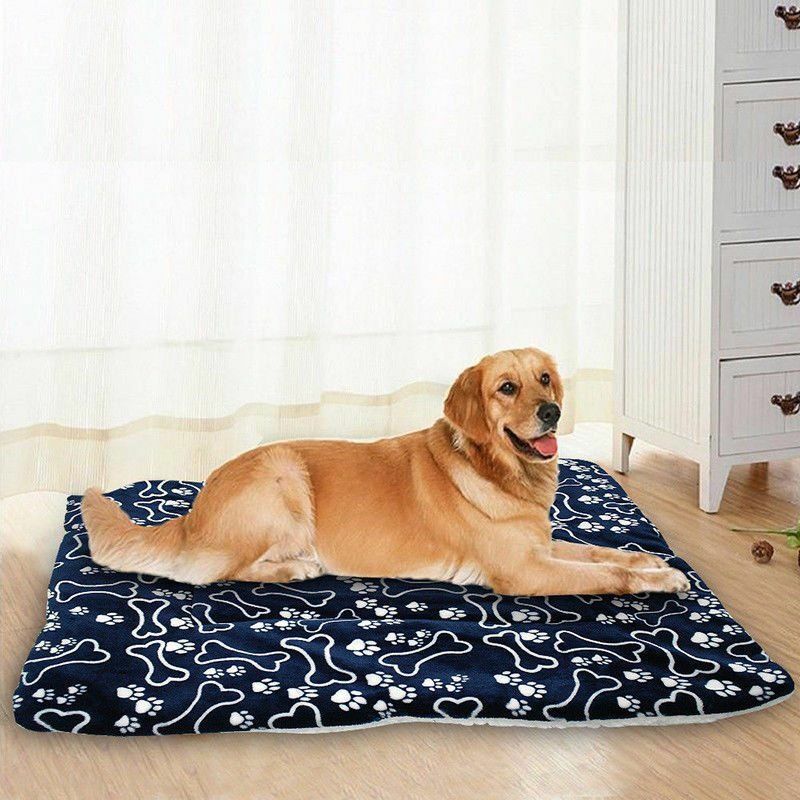 Haustier Großen Hund Decke Winter Haustier Bett matt Pfote drucken Welpen Haus für Katze Vlies Liege Hunde Kissen Katzen Pad Chihuahua Produkte