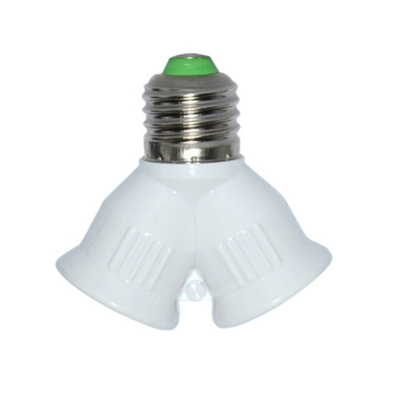 E27 to 2 e27 led pærer lampeholder konverter pære lampe lysdåse adapter splitter konverter skrue induktion lampeholder