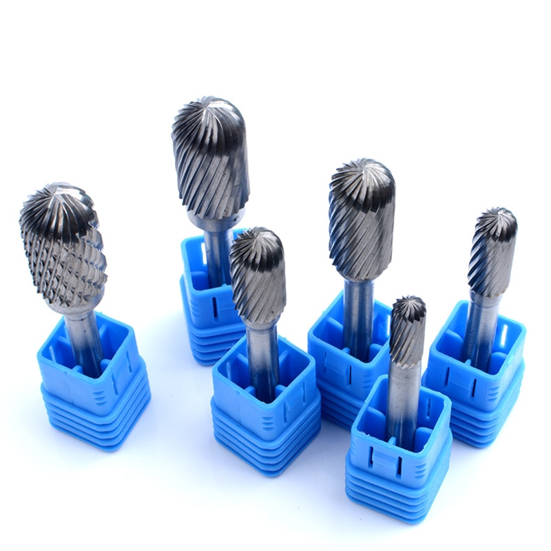 Carbide abrasive rotary file C(CX) type 6mm shank diameter tungsten steel metal milling cutter hand tool parts milling aluminum