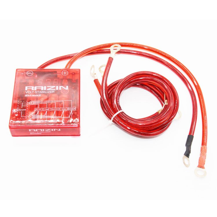 ! Universele Mega Raizin Volt Stabilizer/Met Grond 5 Draden Digisplay En Led Display Rood/Blauw/ paars/Geel: Rood