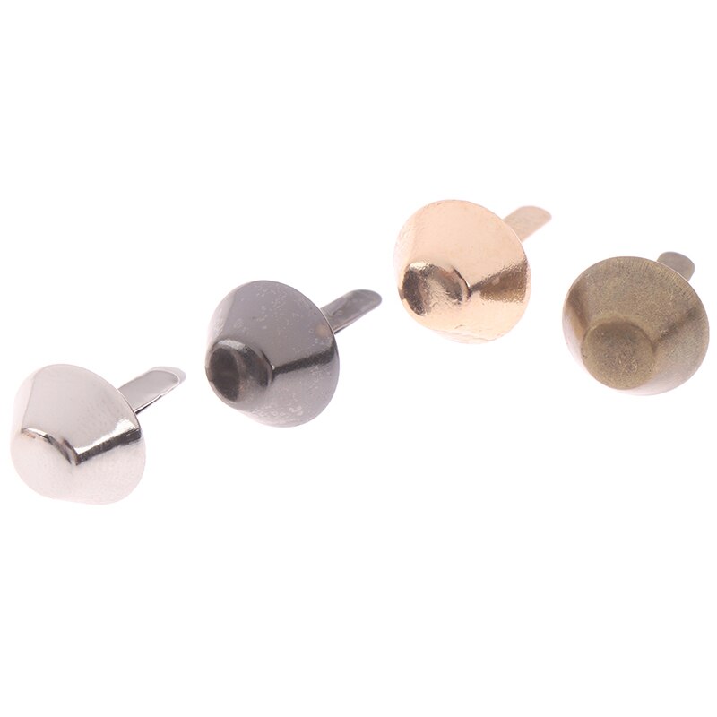 50 stk / lot 12mm nitter studs runde nitte til læder håndværk taske bælte tøj tøj sko pet krave deco