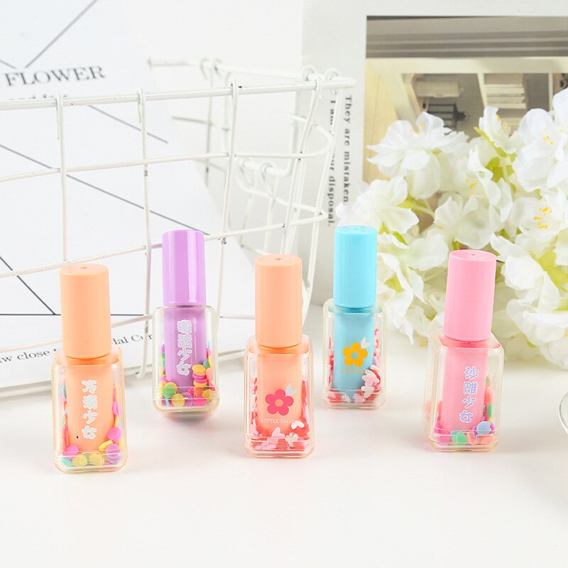 1 Pcs Nail Polish Bottle Highlighter Pen Cute Kawaii Graffiti Marker ...