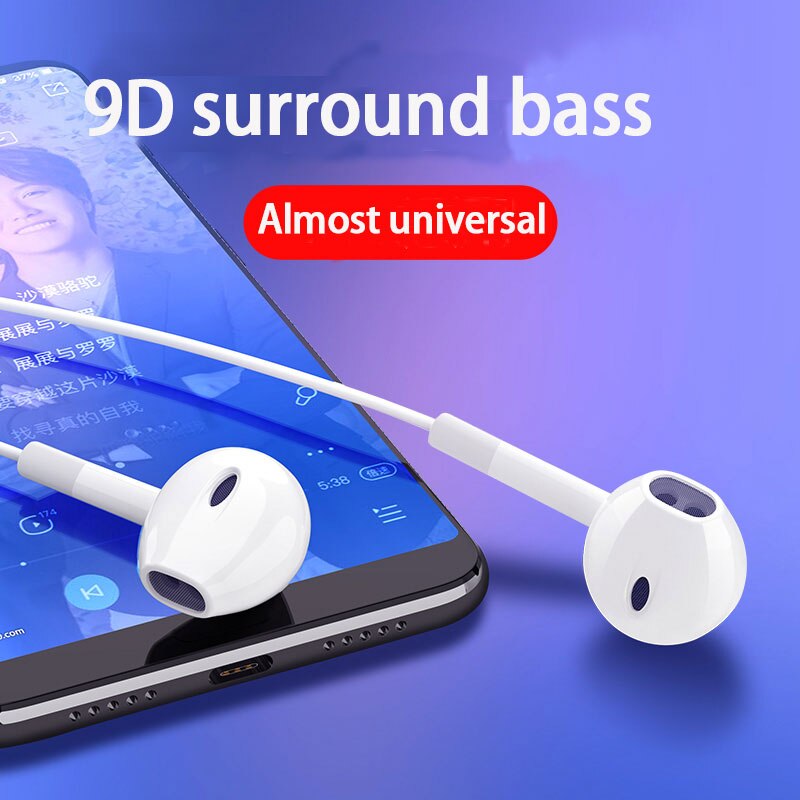 Langsdom Type C Super bass Earphone V6T Stereo in-ear Earphones USB 3.5mm gaming headset E6U with Microphones for Type-c Phones