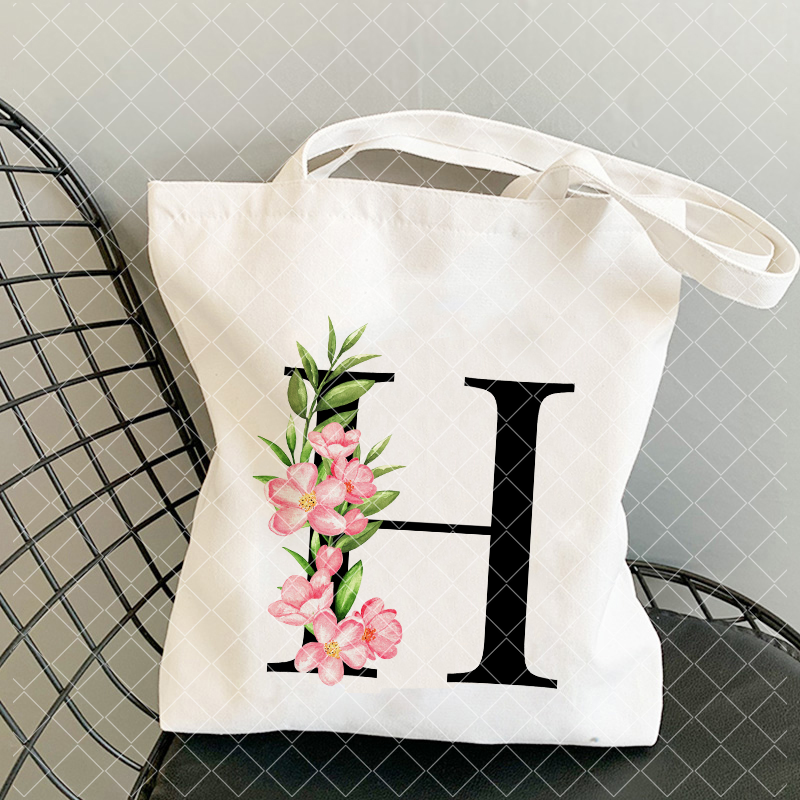 Luxe op maat gemaakte draagtas, strandtas, damestas met monogram en bloemenprint, luxe canvas tas, shopper, chique tas, handtas, hobo shopper.: Marineblauw