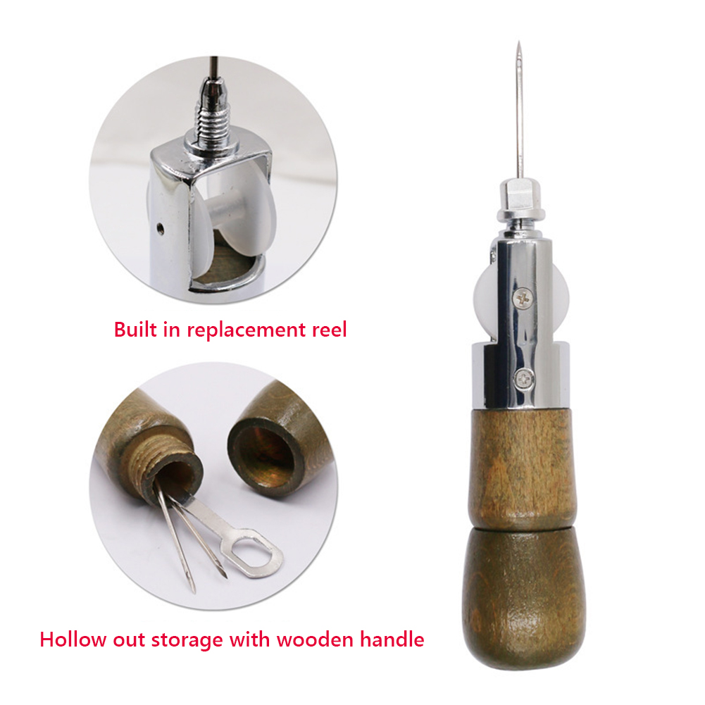 Symaskine manual manuel lædersyning speedy syl trådsæt skomager håndværk lærred hurtig stitcher kit