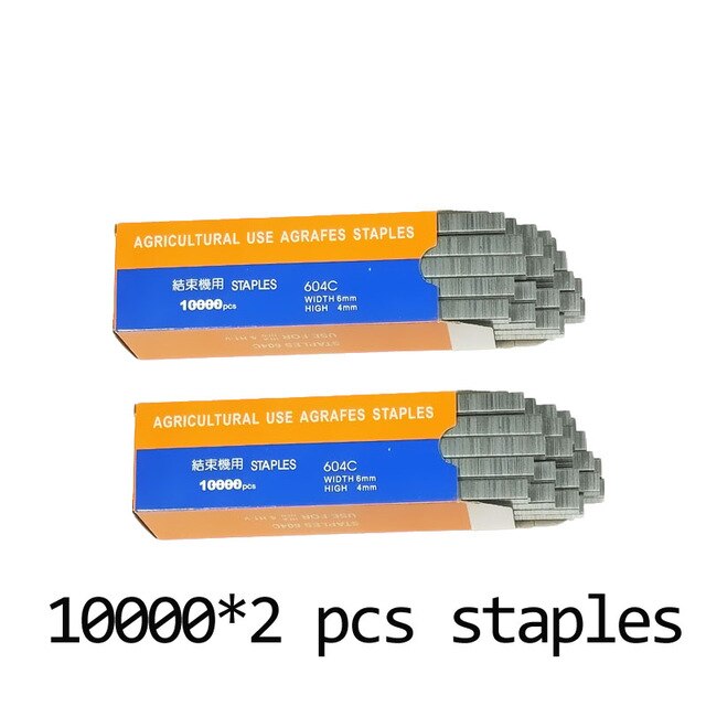 Máquina atadora manual Onnfang, conjunto de cintas de cinta para planta de jardín, Tapetool, para uvas, tomate, pepino, juego de grapas para verduras: Staples 20000pcs