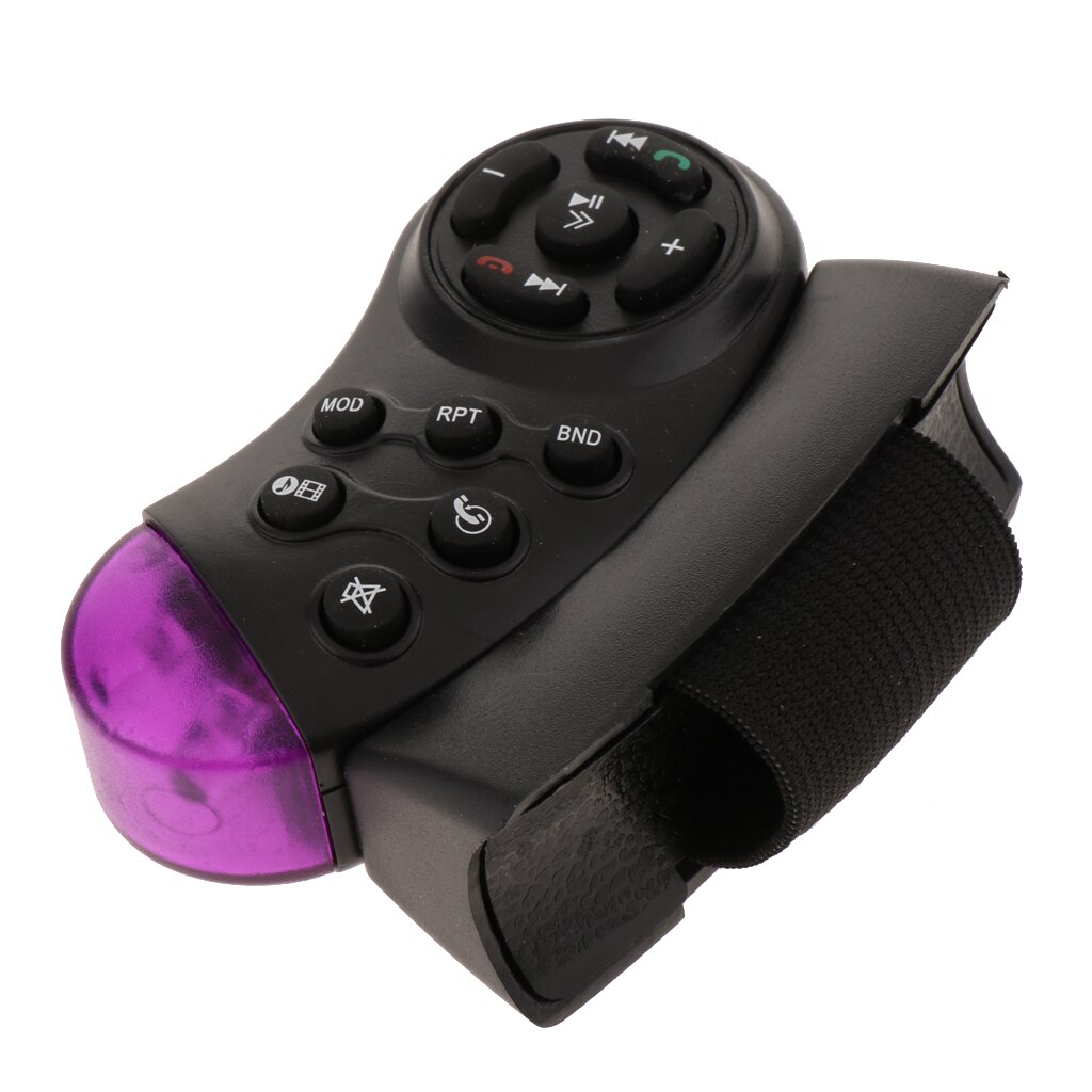 Steering Wheel Multimedia Portable, Player Steering Wheel Control, 11-Key Controller MP3 for Most Cars