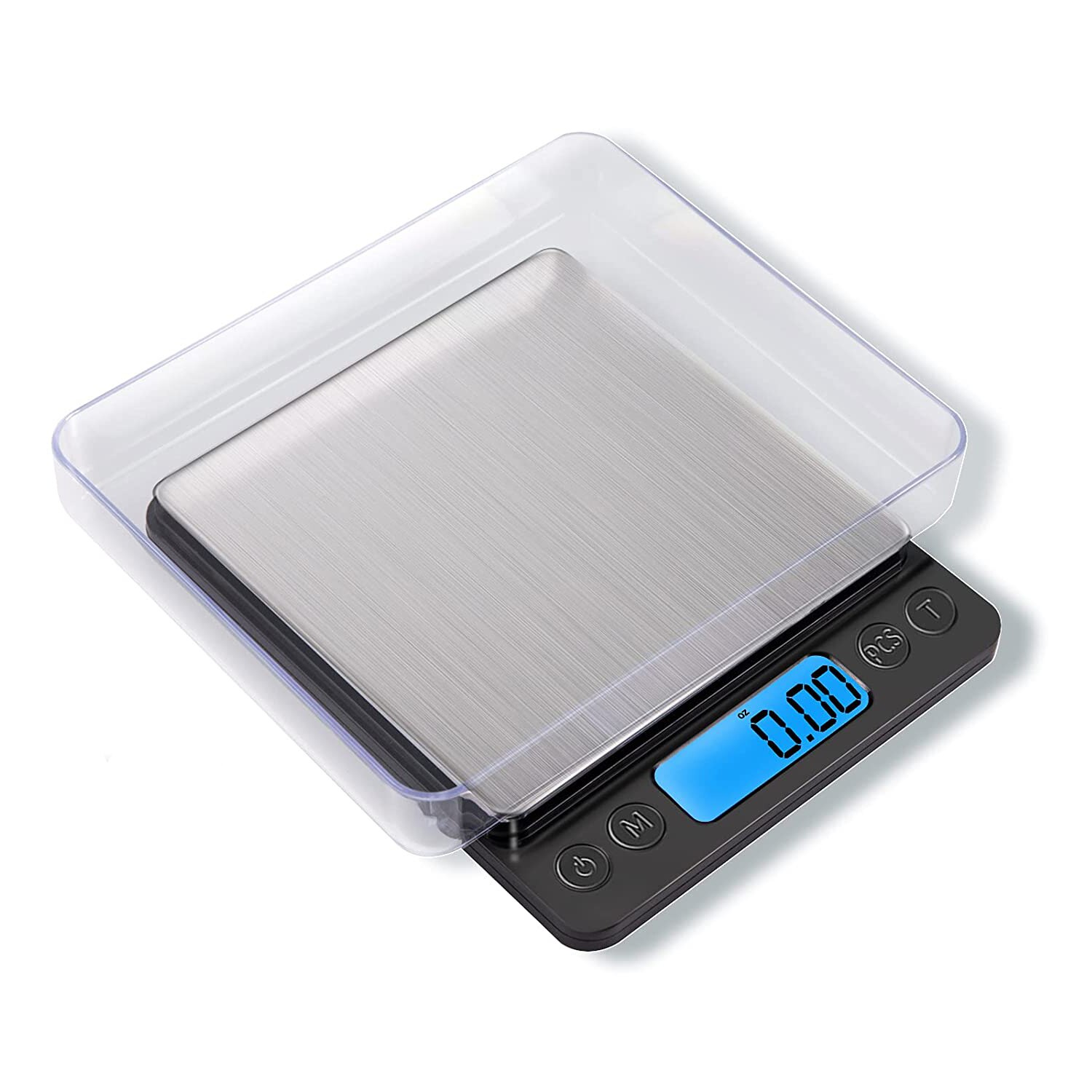 Small Digital Food Scale Ounce/OZ and Gram Scale, Kitchen Scale 3000g/0.1g High Precision for Baking, Soap Making, Jewelry: Recharge 0.1-3000g