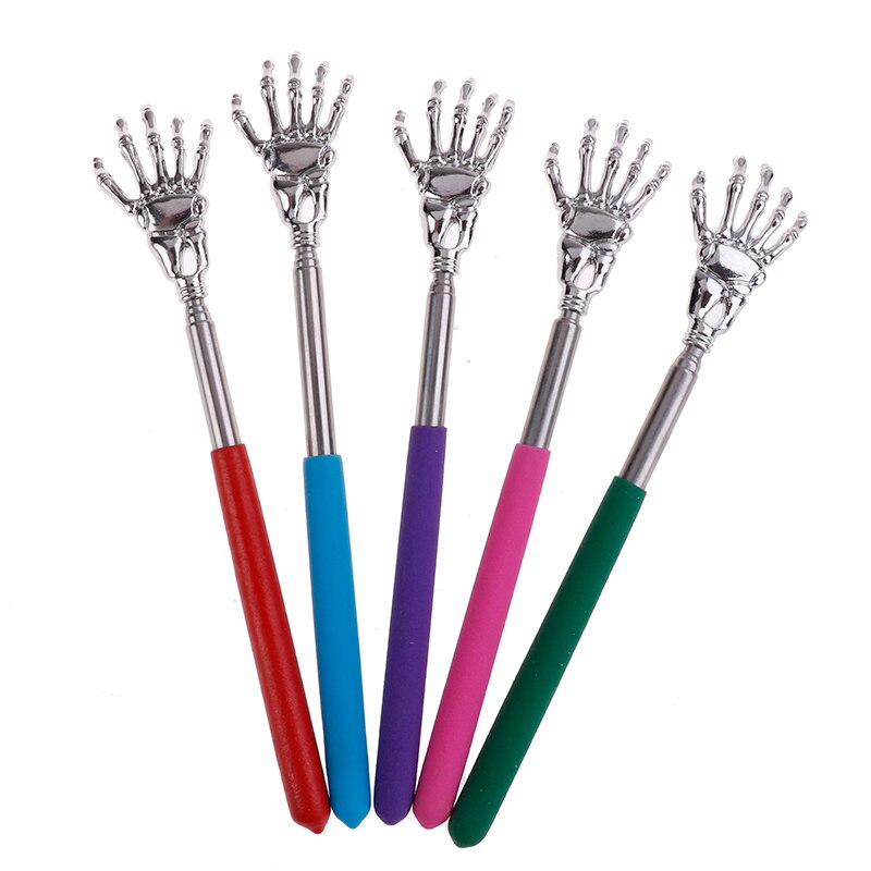 Gratte-dos télescopique réglable et extensible, en acier inoxydable, Anti-démangeaison, griffe Flexible, produits de santé