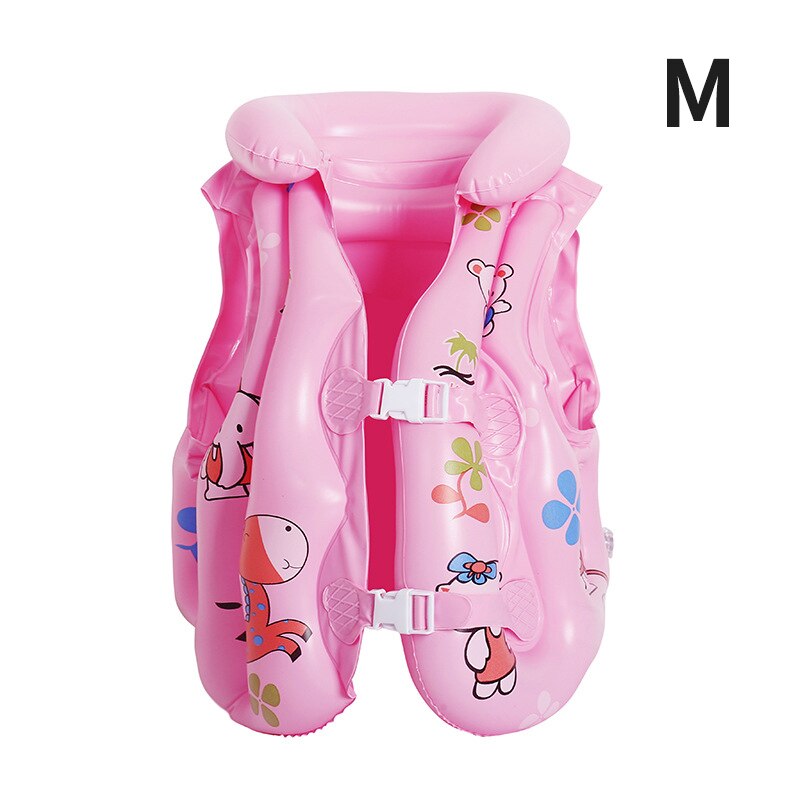 Flytväst barn livkläder flytväst baby flytdräkt simning flytväst säkerhetsspänne tecknad flytväst baby barn: Rosa / M