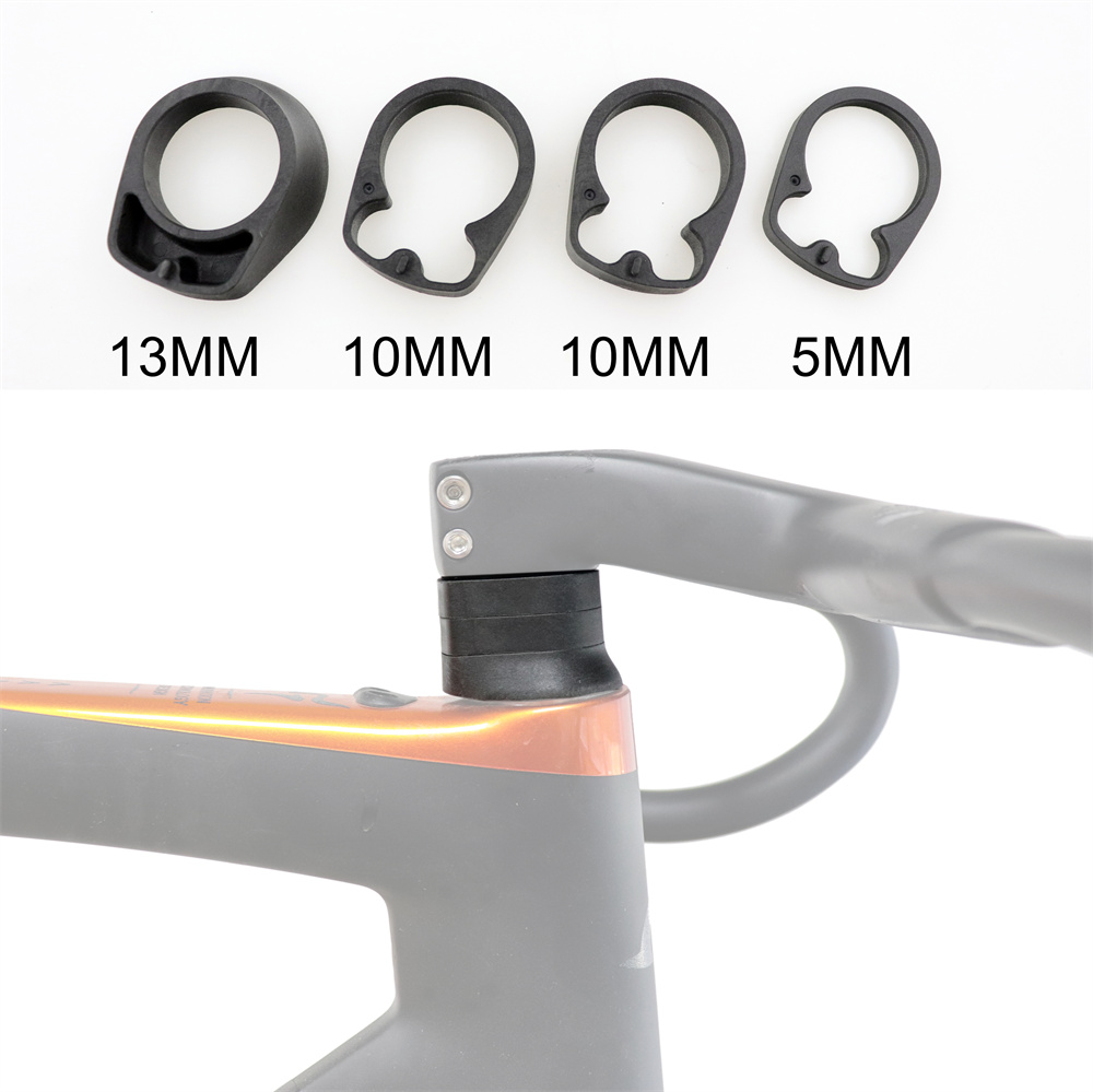 KOCEVLO-Juego de espaciadores de vástago de bicicleta de carretera, 4 Uds., para horquilla de 1-1/8(28,6mm), manillar integrado, accesorios de arandela de auriculares: Transparente