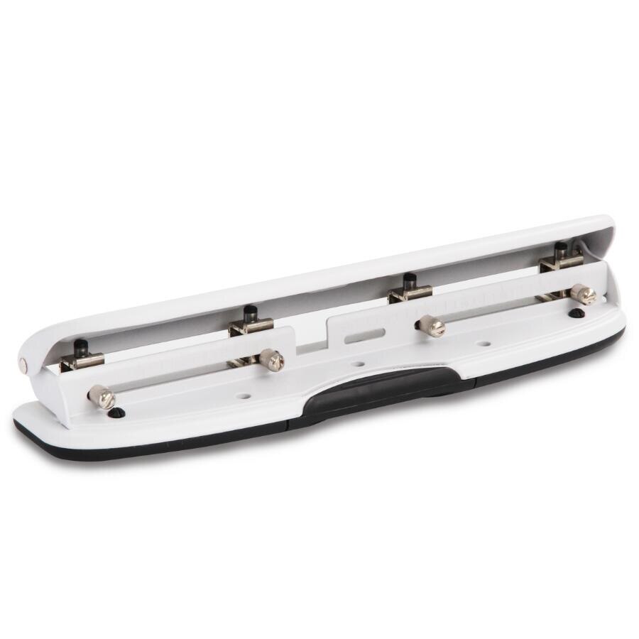 Perforadora ajustable de 4 agujeros con regla de adecuada para papel A2 A3 A4, 10 piezas de papel de una vez, tamaño de agujero de 6mm