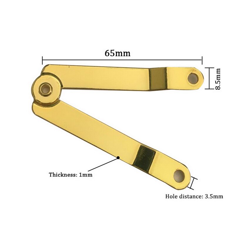 Lid Folding Support Hinges Lift Up Stay Hinge Lid Brackets for Wooden Box Jewelry Case