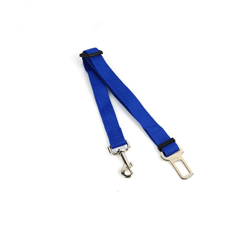 Veilig Rijden Huisdier Autogordel Nylon Ajustable Kat Hond Harnas Leiband Pet Seat Belt Travel Clip Voor Medium kleine Hond: blue