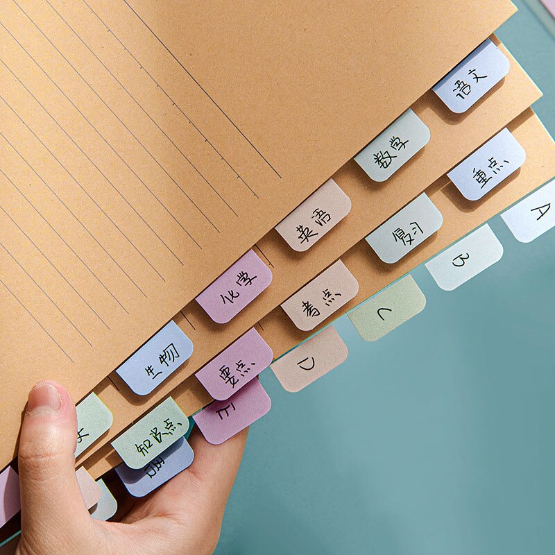 4 Vellen Macaron Index Stickers Kawaii Briefpapier Dagelijkse Planner Label Memo Stickers Diy Scrapbooking Sticker Classificeren Marks