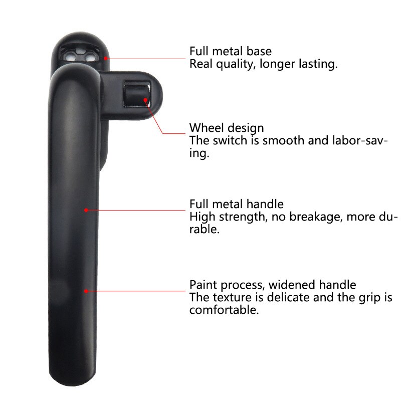 Handle Door and Window Lock Casement Window Aluminum Alloy Left/right Hand Lock Handle Handle Solid Window Black, White XD