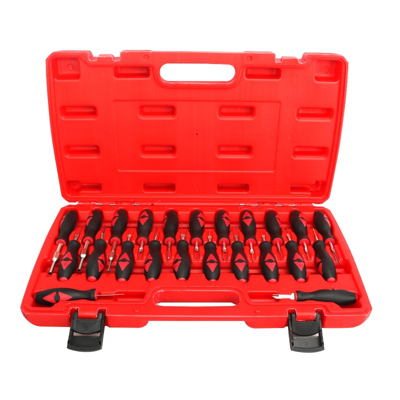 23Pcs/Set Universal Automotive Terminal Release Removal Remover Tool Kit Car Electrical Wiring Crimp Connector Pin Extractor Kit