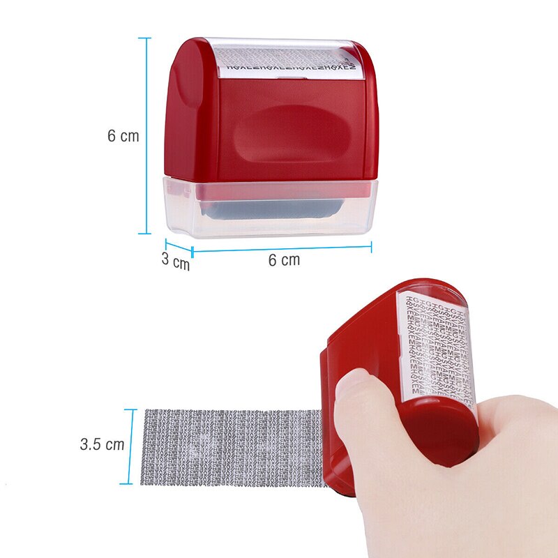 Identity Theft Protection Roller Stamp Guard Your ID Privacy Confidential Data Plastic SMR88