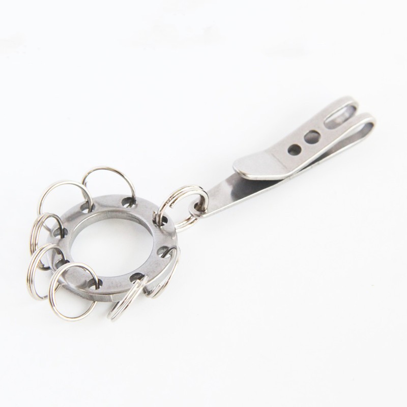 1PC Multitools Tasche Edelstahl Tasche Taille Gürtel Hängen Clip Mini Metall Schlüssel Schnallen Tasche Clips Karabiner draussen Gerät: Gold