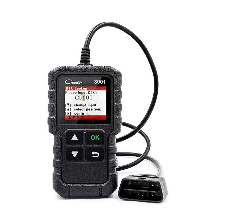 Multi-Language OBD2 Code Reader Scanner Creader 3001 OBDII/EOBD Car Diagnostic Tool CR3001 for 60% Fault Code: Default Title