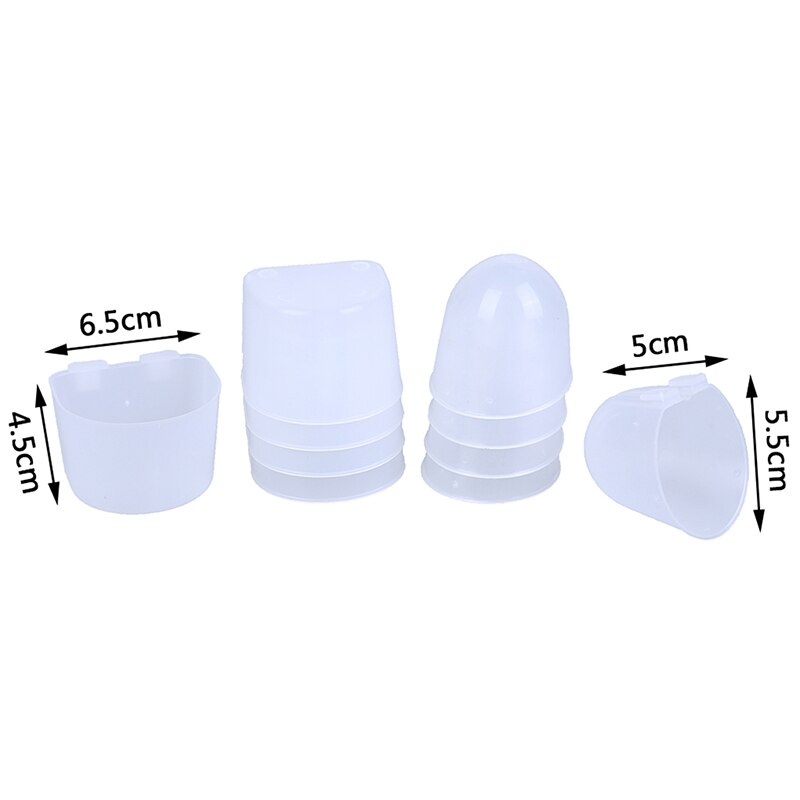 5pcs Bird Feeder Round/Square bottom Feeder Bowl Hanging Water Drinking Food Cup Bird Supplies