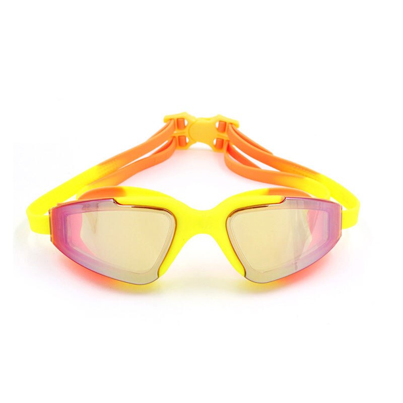 Swimming Goggles Adults Youth Men Anti Fog Waterproof Swim Glasses Swim Pool Eyewear Natacion Diving Equipment: Orange with Yellow