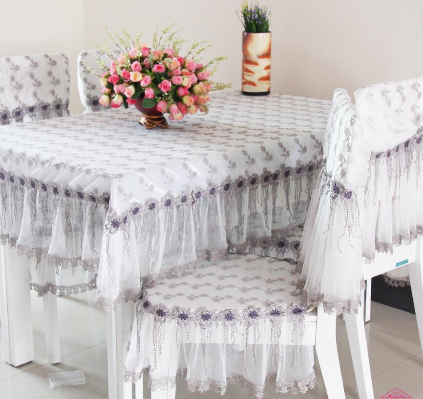 ONURTH 180cm Waterdicht PVC Tafelkleed Rond - Blauwe Pastorale Bloemen - Bescherm Je Tafel