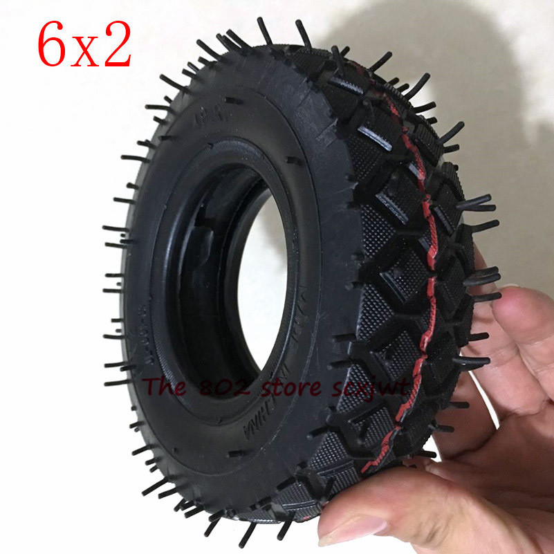 Size 6X2 Inflation Tire Wheel Use 6" Tire Alloy Hub 160mm Pneumatic Tyre Electric Scooter Pneumatic Wheel Trolley Cart Air Wheel