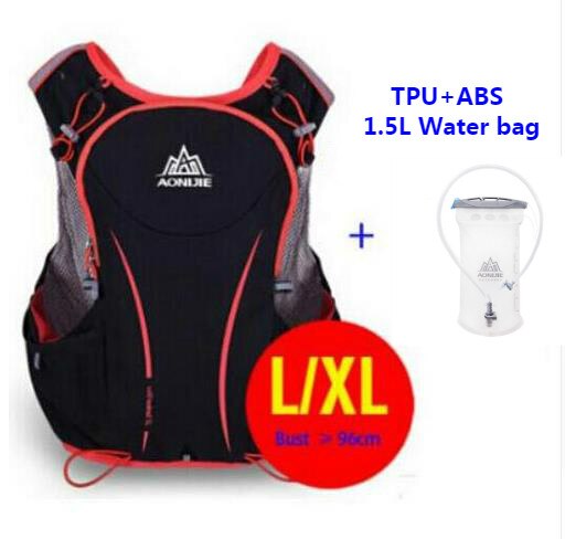 AONIJIE 5L men and women marathon running moisturizing vest bag 1.5L water bag riding hiking bag outdoor sports running backpack: 14