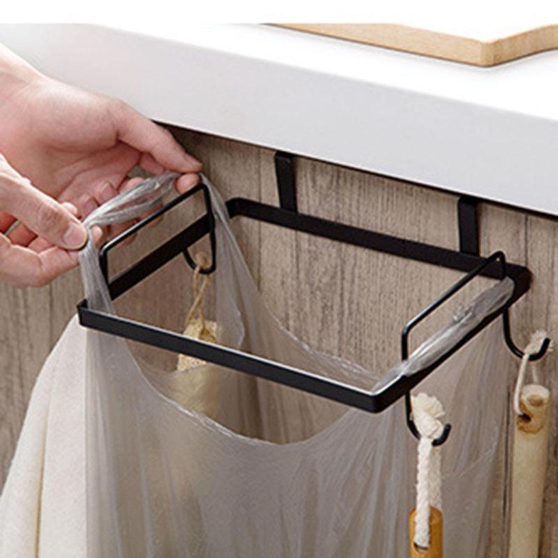 Portable Garbage Bag Rack Household Iron Art Trash Bin Support Storage Hanger Bracket Home Kitchen Storage Supplies